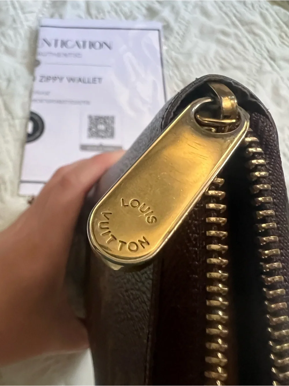 Louis Vuitton Monogram Canvas Zip Around Wallet in Brown